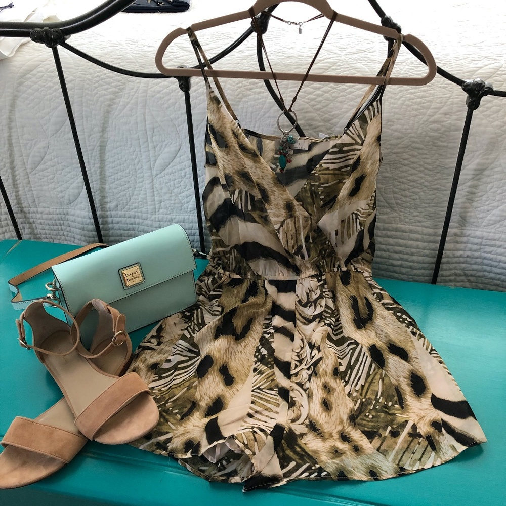 Mixed Animal Print Romper